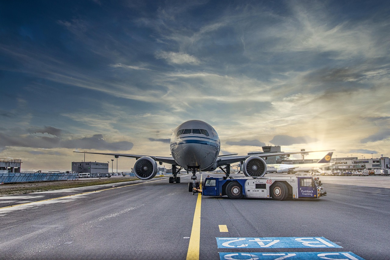 Air cargo freight being loaded for transit