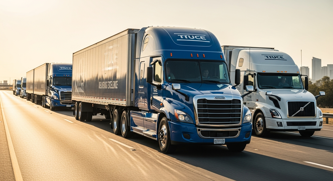 Delivery fleet supporting last-mile ecommerce shipments in dense city routes